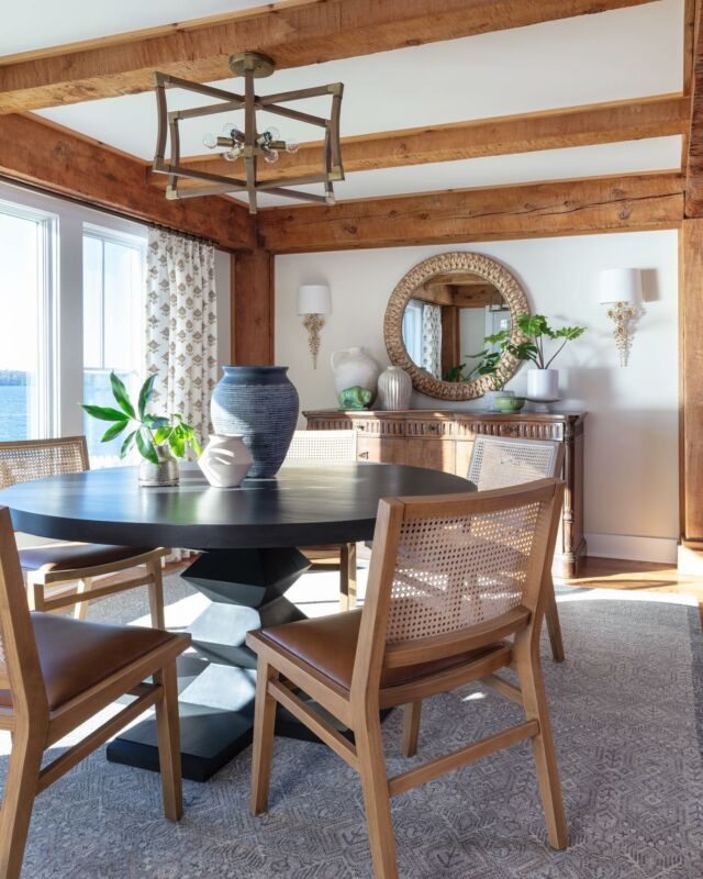 Creating spaces that foster connection and joy is at the heart of our design philosophy. We love knowing that the homes we design provide opportunities for our clients to enjoy time together with family and friends, making memories that will last a lifetime. ✨
.
.
Design + Details // @swankbydesign
Lens // @mattwittmeyer
Project // Skaneateles Lakeside
.
.
#interiordesign
#diningroom
#diningroomrefresh
#lakehouse
#skaneateles
#skaneateleslake
#skaneatelesny
#skaneateleslife
#lakeside
#lakesideliving
#diningroomdesign
#makehomeyours
#lakesidecottage
#cozyhome
#cozyvibes
#fullservicedesign
#lovewhereyoulive
#neutraldesign
#textureindesign
#timberframe
#ceilingbeams
#lakehouseliving
#lakehousedesign
#skaneateleslakehouse
#beforeandafter
#amberinteriorsaintgotnothinonme