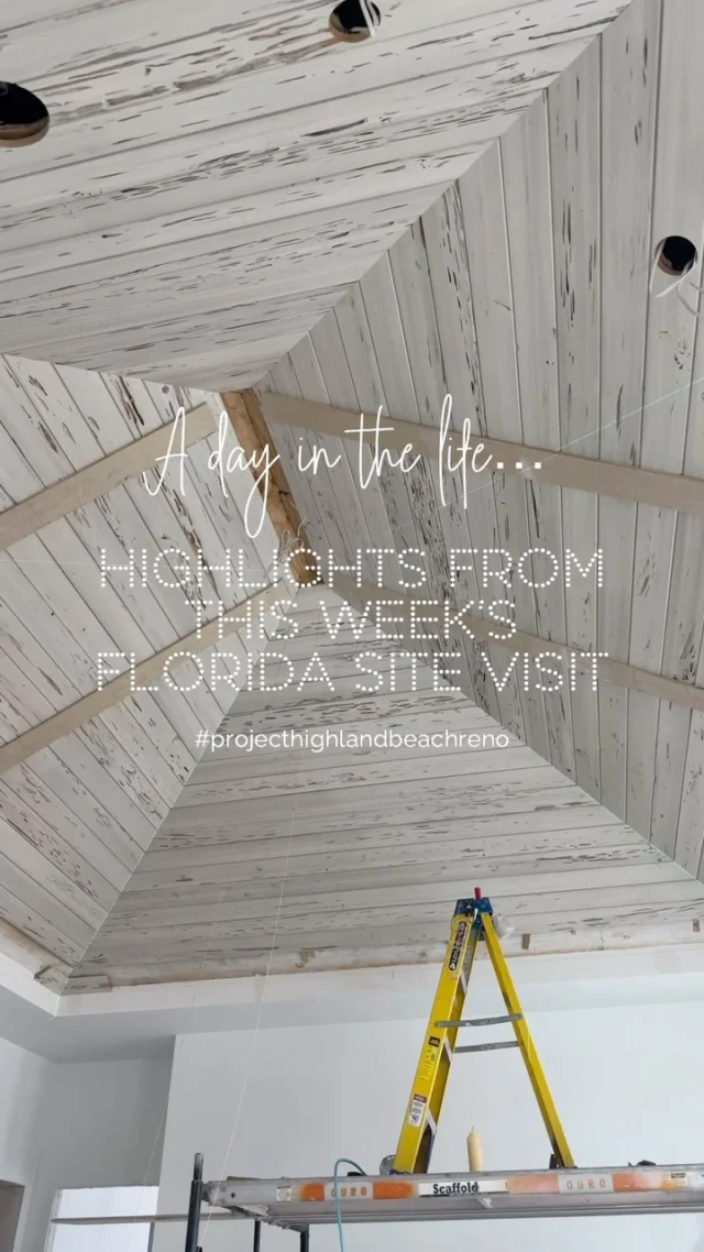A Day in the Life // Highlights from our Florida site visit this week, including a sneak peek of the gorgeous custom pecky cypress ceiling in the primary bedroom! ☀️ #wip
#projecthighlandbeachreno
#workinprogress
#fullservicedesign
#luxuryinteriordesign
#beachhouse
#beachhousedesign
#interiordesign